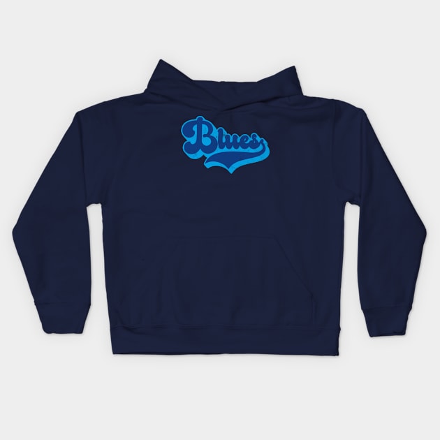 Blues (Dark Text) Kids Hoodie by RCDBerlin